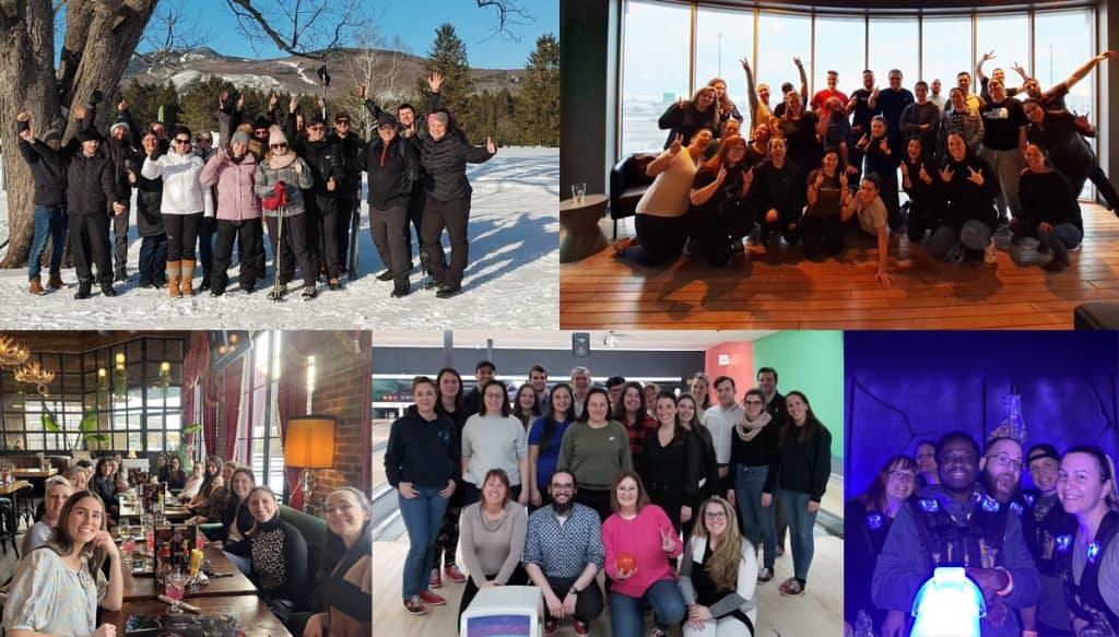 Activités conviviales entre collègues de travail chez Amyot Gélinas